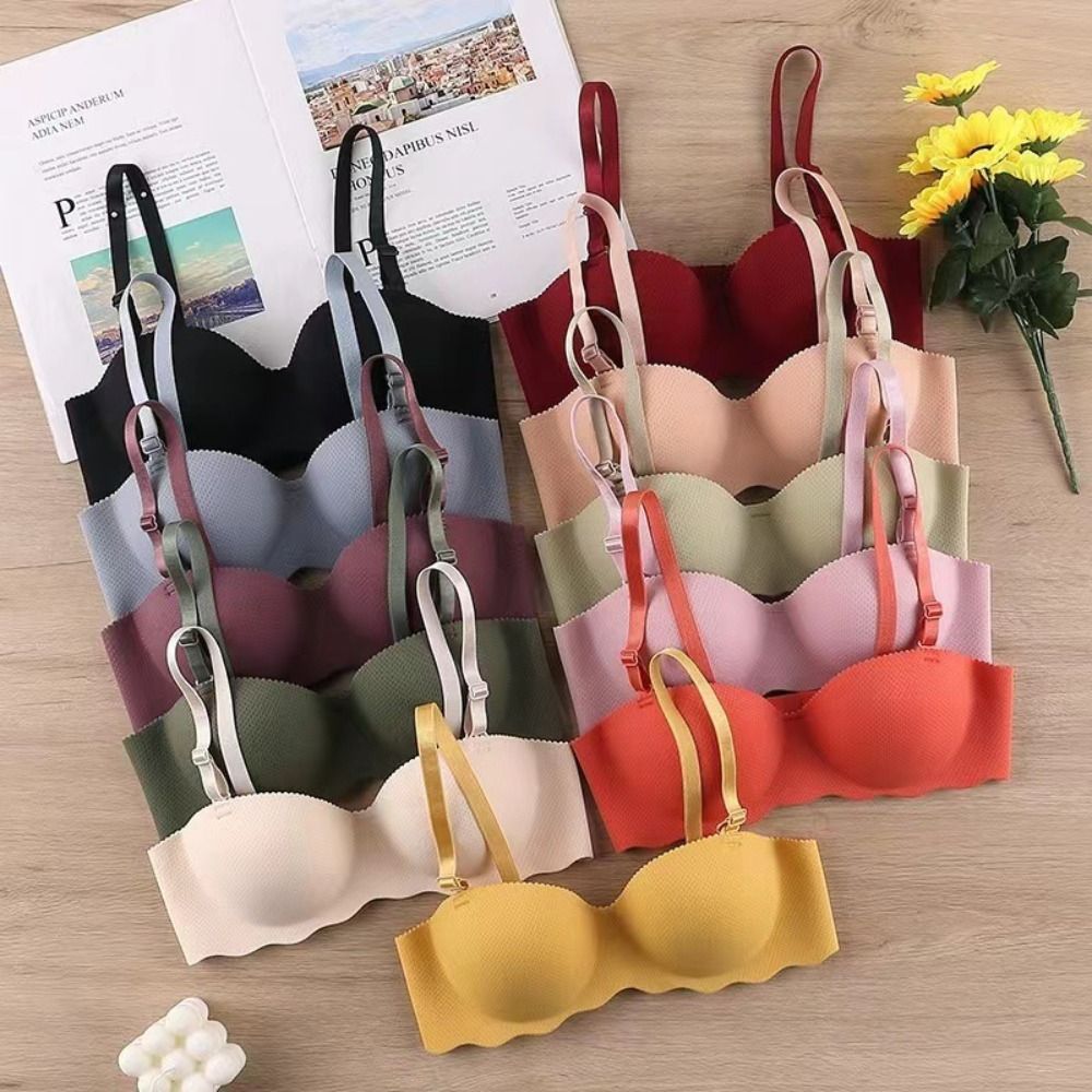 Wirefree Bra Comfort - Trendy Comfort Seamless Bra Adjustable Candy