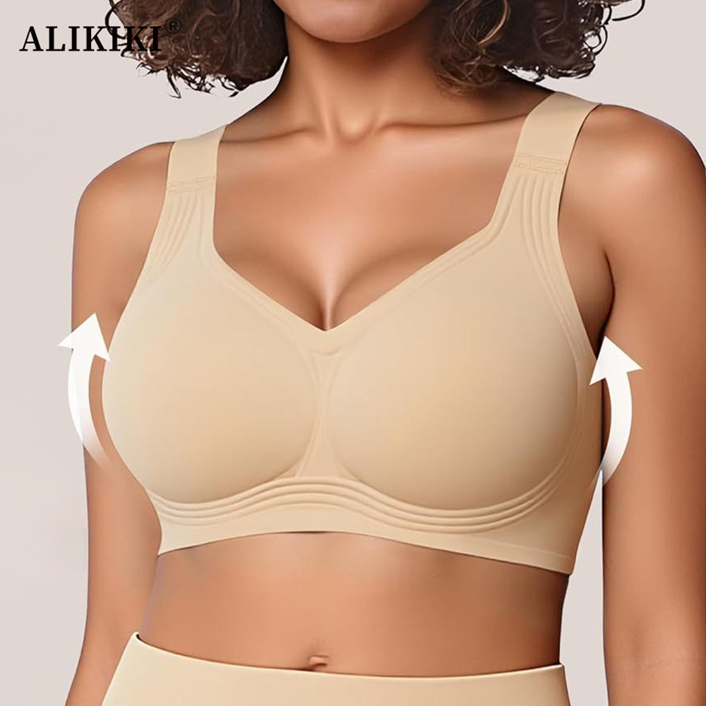 Women Seamless Wireless Suppor - T Shirt Bra Seamless recension och pris
