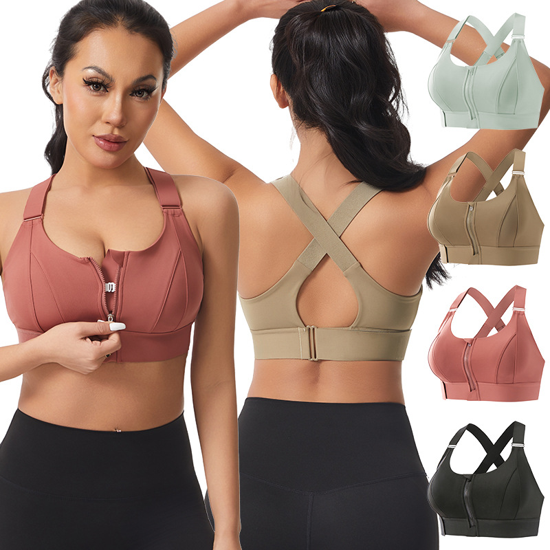 Women's High-Impact Sports Bra - Plunge Bra Push Up recension och pris