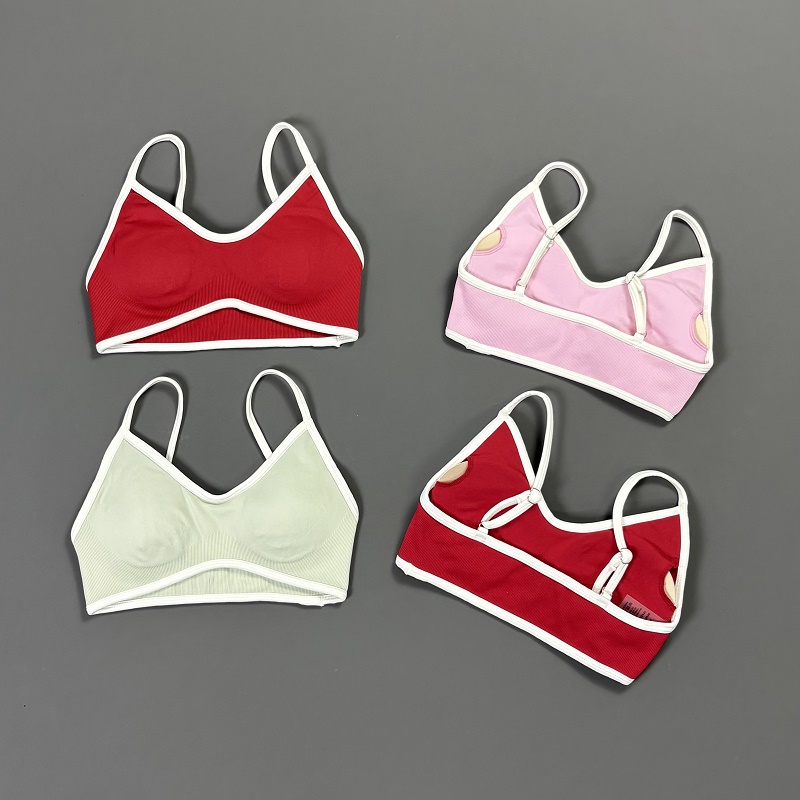 Women Contrastline Yoga Bra V  - Sports Bra Racerback recension och pris