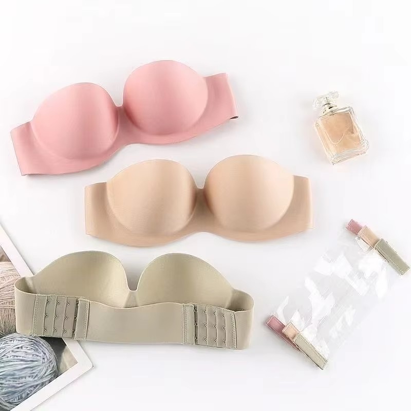 Women's Sexy Strapless Push-Up - Underwire Bra Padded recension och pris